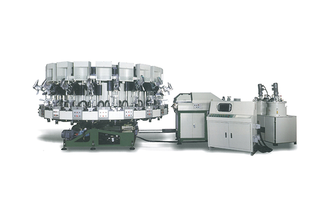 Rotary Type Automatic PU/TPU Double Density Injection Moulding Machine